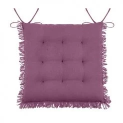 Stof Housses De Chaises Et Galettes De Chaises Coussin De Chaise En Coton Cassis 40x40