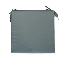 Home Maison Housses De Chaises Et Galettes De Chaises Galette De Chaise Carré En Fibre Synthétique Gris 40x40