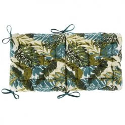 Maisons Du Monde Housses De Chaises Et Galettes De Chaises Galette De Chaise En Coton Imprimé Tropical écru Et Vert