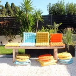 Sud Etoffe Housses De Chaises Et Galettes De Chaises Galette De Chaise En Coton Orange 40X40 Cm