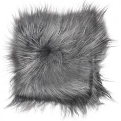 Maison Thuret Housses De Chaises Et Galettes De Chaises Galette De Chaise En Peau De Mouton Islandais Gris 37 X 37 Cm