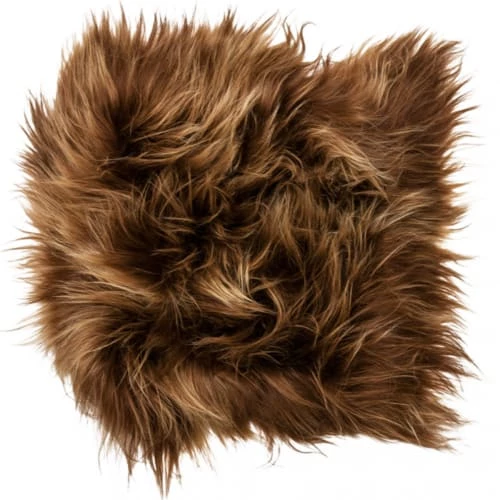 Maison Thuret Housses De Chaises Et Galettes De Chaises Galette De Chaise En Peau De Mouton Islandais Marron 37 X 37 Cm