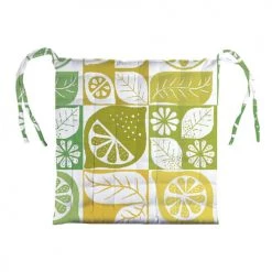 Garnier Thiebaut Housses De Chaises Et Galettes De Chaises Galette De Chaise Enduit Imperméable Jaune 38X38