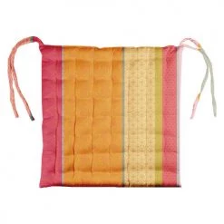 Garnier Thiebaut Housses De Chaises Et Galettes De Chaises Galette De Chaise Enduit Imperméable Multicolore 38X38