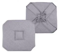 Home Maison Housses De Chaises Et Galettes De Chaises Galette De Chaise Italienne Et Unie Polyester Gris 40 X 40
