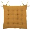 Home Maison Housses De Chaises Et Galettes De Chaises Galette De Chaise Matelassée En Nid D'abeille Coton Curry 40 X 40