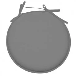 Stof Housses De Chaises Et Galettes De Chaises Galette De Chaise Polyester Gris Souris D40cm