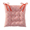 Becquet Housses De Chaises Et Galettes De Chaises Galette De Chaise Réversible Orange Paprika 40x40 En Coton