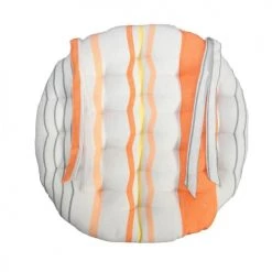 Home Maison Housses De Chaises Et Galettes De Chaises Galette De Chaise Ronde En Coton Orange 40