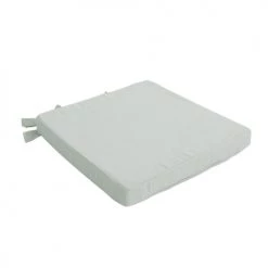 Home Maison Housses De Chaises Et Galettes De Chaises Galette De Chaise Uni En Pur Coton Coton Gris 38 X 38