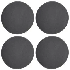 Magma Housses De Chaises Et Galettes De Chaises Galettes De Chaise Anthracite Imitation Feutre - Lot De 4 - Ø 35cm