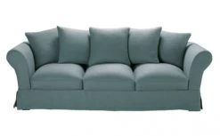 Maisons Du Monde Housses De Canapé Housse De Canapé 4/5 Places En Lin Froissé Bleu Céladon