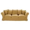 Maisons Du Monde Housses De Canapé Housse De Canapé 4/5 Places En Lin Froissé Ocre