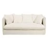 Maisons Du Monde Housses De Canapé Housse De Canapé Convertible 3/4 Places En Lin Froissé Blanc