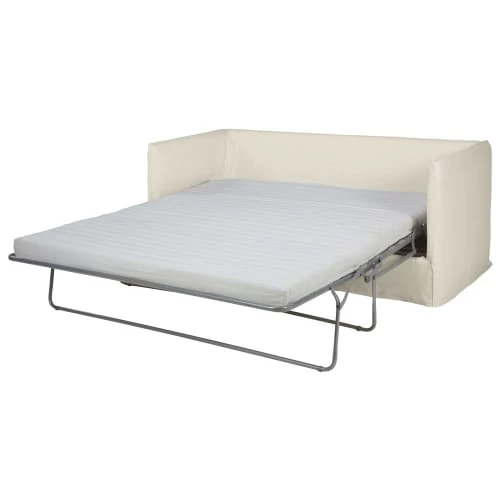 Maisons Du Monde Housses De Canapé Housse De Canapé Convertible 3/4 Places En Lin Froissé Blanc – Image 3