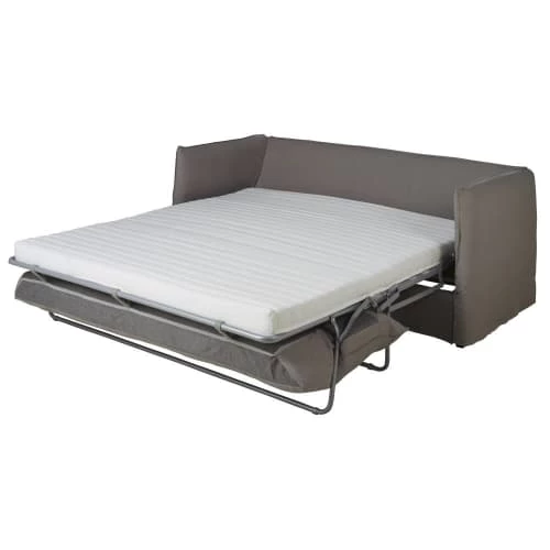 Maisons Du Monde Housses De Canapé Housse De Canapé Convertible 3/4 Places En Lin Supérieur Gris – Image 2