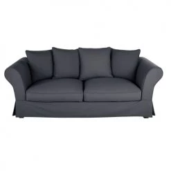Maisons Du Monde Housses De Canapé Housse De Canapé Convertible 3/4 Places (matelas 12 Cm) Gris Ardoise