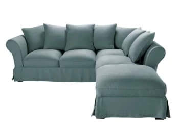 Maisons Du Monde Housses De Canapé Housse De Canapé D'angle Convertible (6 Cm) En Lin Froissé Beige Ficelle – Image 6