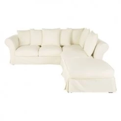 Maisons Du Monde Housses De Canapé Housse De Canapé D'angle Convertible 6 Places (matelas 12 Cm) Ivoire