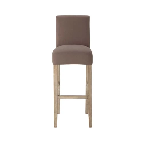Maisons Du Monde Housses De Chaises Et Galettes De Chaises Housse De Chaise De Bar En Coton Taupe – Image 2