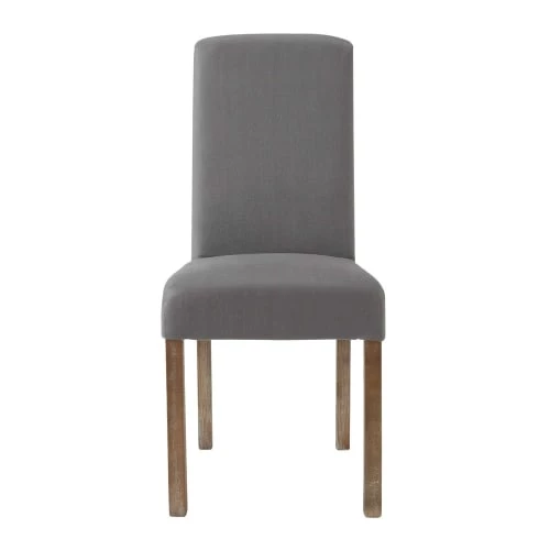 Maisons Du Monde Housses De Chaises Et Galettes De Chaises Housse De Chaise En Lin Lavé Grise – Image 2