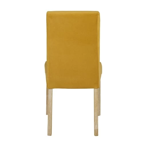 Maisons Du Monde Housses De Chaises Et Galettes De Chaises Housse De Chaise En Velours Jaune Moutarde, OEKO-TEX® – Image 3