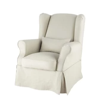 Maisons Du Monde Housses De Fauteuil Housse De Fauteuil En Lin Grise – Image 5