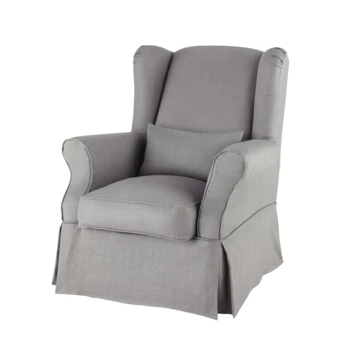 Maisons Du Monde Housses De Fauteuil Housse De Fauteuil En Lin Grise