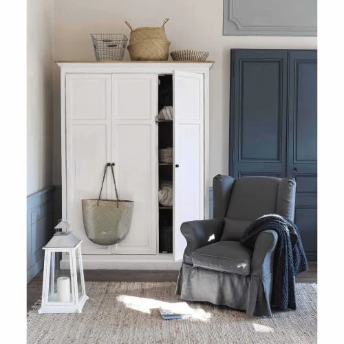 Maisons Du Monde Housses De Fauteuil Housse De Fauteuil En Lin Grise – Image 3