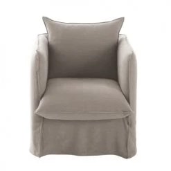 Maisons Du Monde Housses De Fauteuil Housse De Fauteuil En Lin Supérieur Beige Ficelle