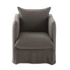 Maisons Du Monde Housses De Fauteuil Housse De Fauteuil En Lin Supérieur Gris