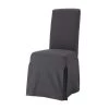 Maisons Du Monde Housses De Chaises Et Galettes De Chaises Housse Longue De Chaise En Coton Anthracite