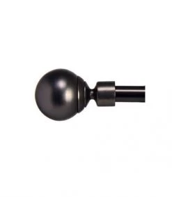 Wadiga Accessoires Rideaux Et Stores Tringle à Rideaux Extensible Métal Noir Boule 120 à 210cm
